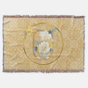 Manta Mandalas doradas de varios Círculo Geométrico repe