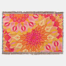 Mandalas superpuestas naranja rosa amarillo