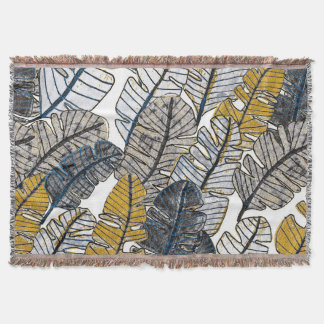 Manta Mano dibujada: hojas tropicales