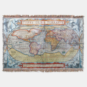 Manta Mapa Antiguo De Las Alfombras Mundiales