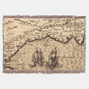 Manta Mapa antiguo inspirado (3)