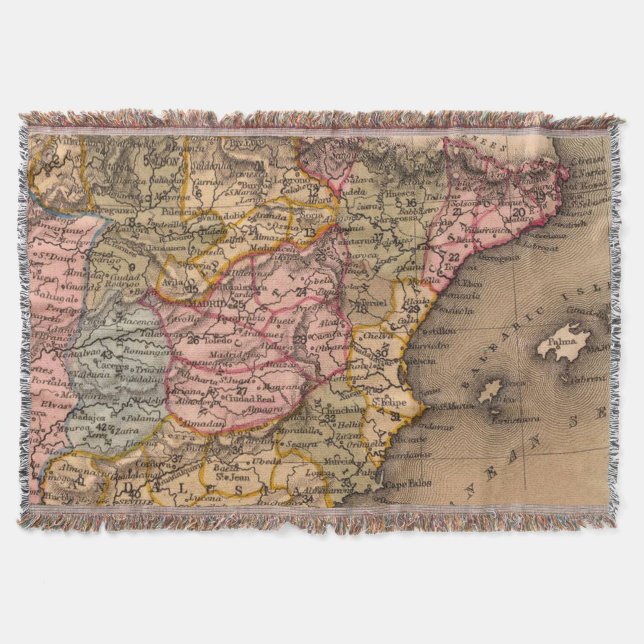 Manta Mapa antiguo inspirado (5) (Anverso)