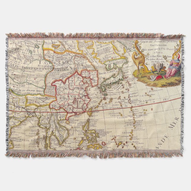 Manta Mapa antiguo inspirado (6) (Anverso)