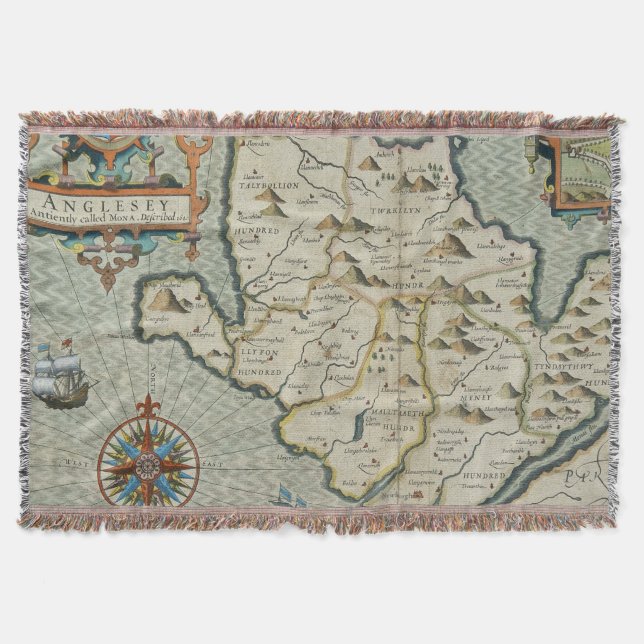 Manta Mapa antiguo inspirado (7) (Anverso)