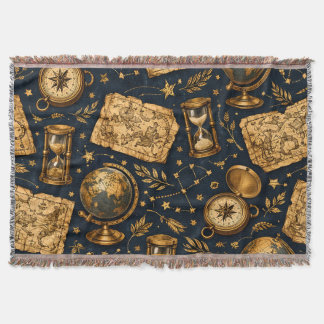 Manta Mapa Celestial Vintage y Patrón de Astronomía