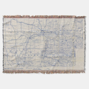 Manta Mapa de camino de la bicicleta de Wisconsin 2