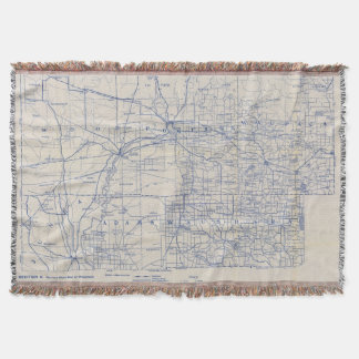 Manta Mapa de camino de la bicicleta de Wisconsin 2