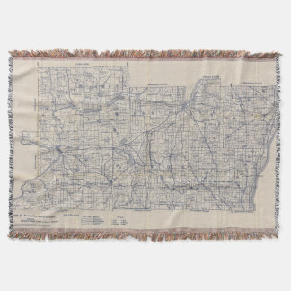 Manta Mapa de camino de la bicicleta de Wisconsin 4