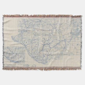 Manta Mapa de camino de la bicicleta de Wisconsin 6