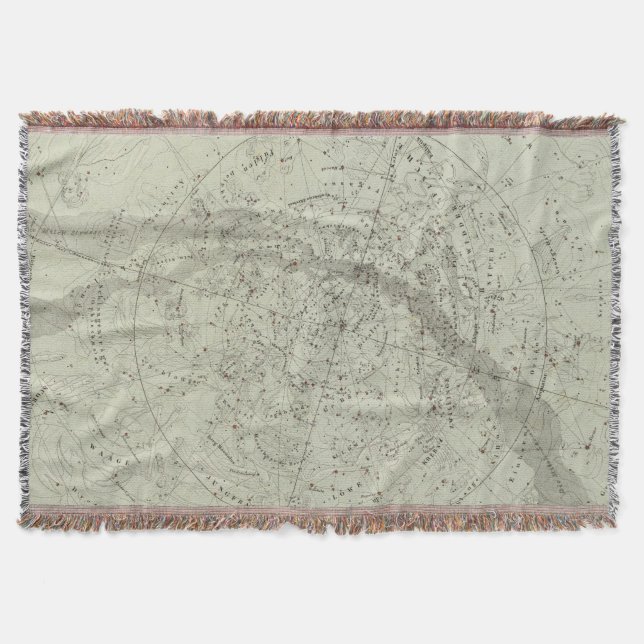 Manta Mapa de cielo nocturno del Norther (Anverso)