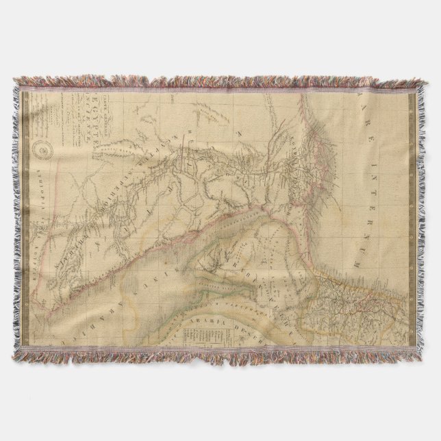 Manta Mapa de Egipto, de Palestina y de Arabia (Anverso)