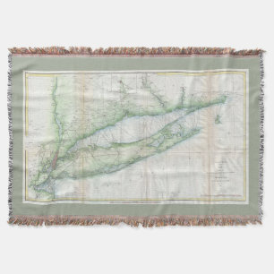Manta Mapa de época de Long Island NY (1877)