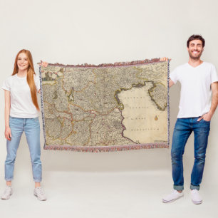 Manta Mapa de la región de Venecia, Italia