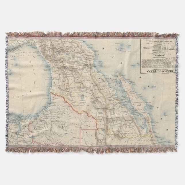Manta Mapa de México y de Tejas (Anverso)
