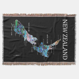 MANTA MAPA DE NUEVA ZELANDIA PAUA SIMPLE