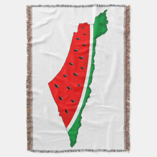 Manta Mapa de Palestina sandía símbolo de la libertad