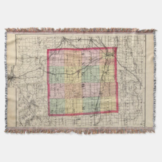 Manta Mapa del condado de Ingham, Michigan