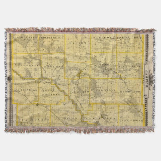 Manta Mapa del condado de Jasper, estado de Iowa