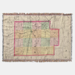 Manta Mapa del condado de Lapeer, Michigan