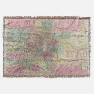 Manta Mapa del estado de Colorado