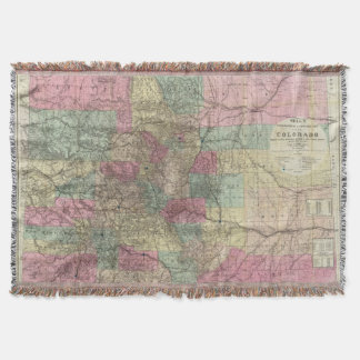 Manta Mapa del estado de Colorado