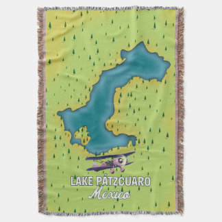 Manta Mapa del lago Pátzcuaro México