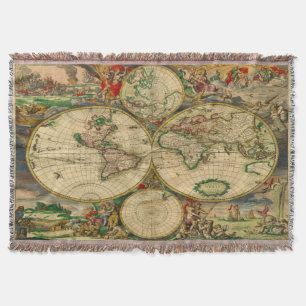Manta Mapa del Viejo Mundo Viejo