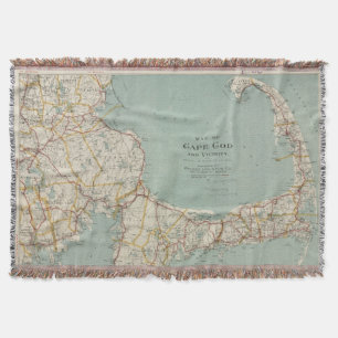 Manta Mapa del vintage de Cape Cod (1917)