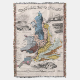 Manta Mapa geológico de Inglaterra
