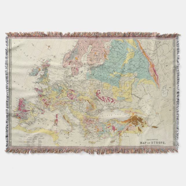 Manta Mapa geológico Europa (Anverso)