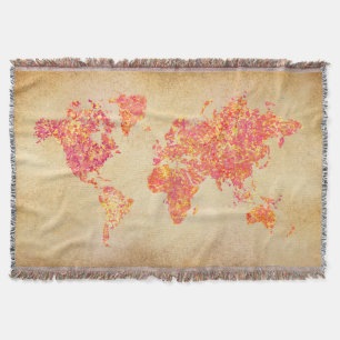 Manta Mapa Mundial, Pintura de Acción