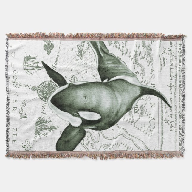 Manta Mapa Verde de Orca (Anverso)