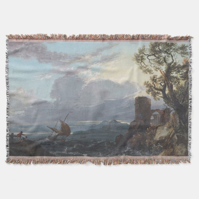 Manta Mar de tormenta con ruinas y figuras de castillo ( (Anverso)