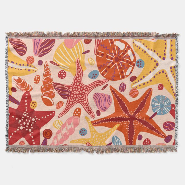 Manta Mar Escandinavo de Verano: Patrón Starfish (Anverso)