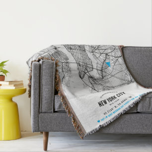 Manta Marcador de ubicación del aniversario del Boda de