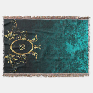 Manta Marco dorado Damask de lujo Personalizado