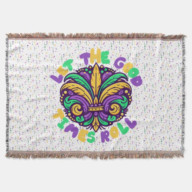 Manta Mardi Gras Que pasen los buenos tiempos (Anverso)