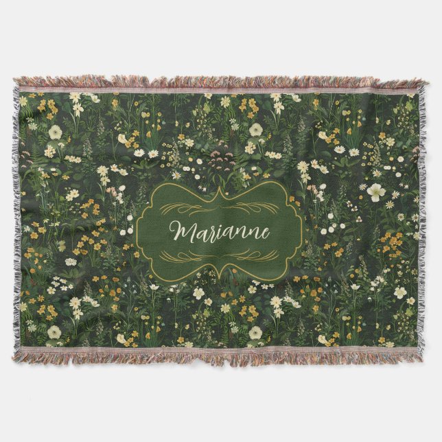 Manta Marianne Dark Daisy Floral (Anverso)