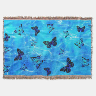 Manta Mariposa azul