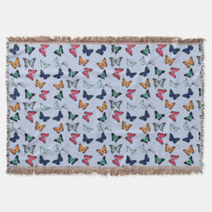 Manta Mariposa multicolor con color de fondo personaliza