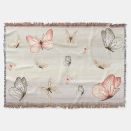 Manta Mariposa Pastel Whimsical Boho Throw Blanket