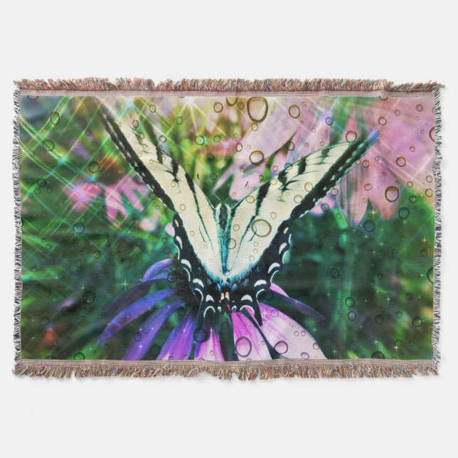 Manta Mariposa y gotas de lluvia (Anverso)