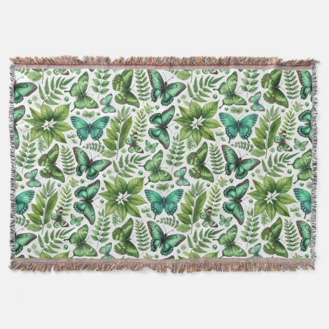 Manta Mariposas azules-verdes (Anverso)