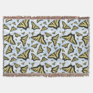 Manta Mariposas de cereal amarillo cielo azul