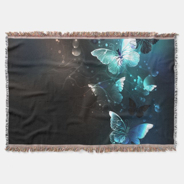 Manta Mariposas nocturnas de menta (Anverso)