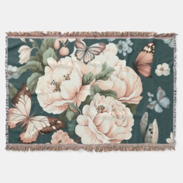 Manta Mariposas y flores (Anverso)