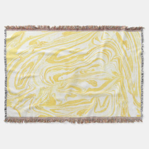 Manta Mármol amarillo elegante: Textura de mano