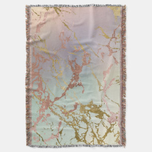 Manta Mármol beige elegante   Mint Sage Green Rosa Gold