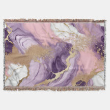 Mármol morado, blanco y rosado de oro