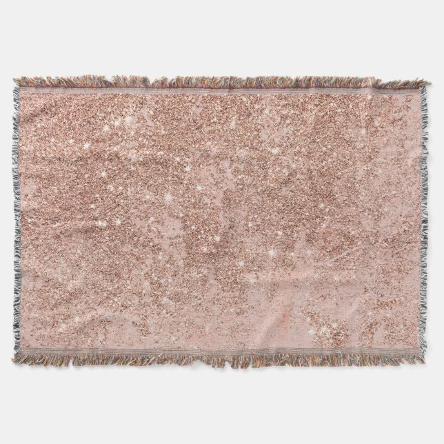 Manta Mármol purpurina de oro rosa rosa rubí (Anverso)